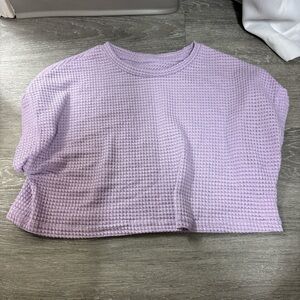 SHEIN Lilac Textured Crop Top